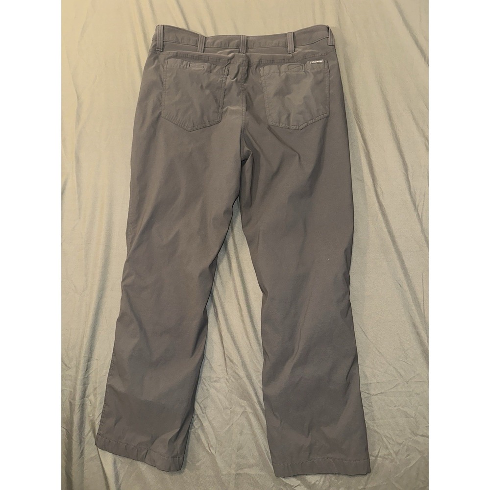 Eddie Bauer Mens Fleece Lined Nylon Blend Pants Size 36X30 Gray‎ Hiking Granola - Picture 2 of 3